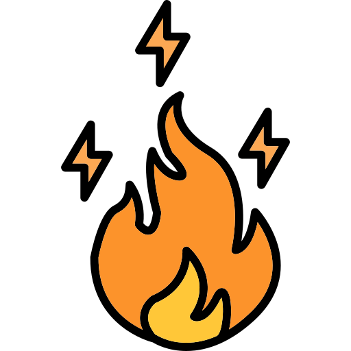fuego eléctrico icono gratis