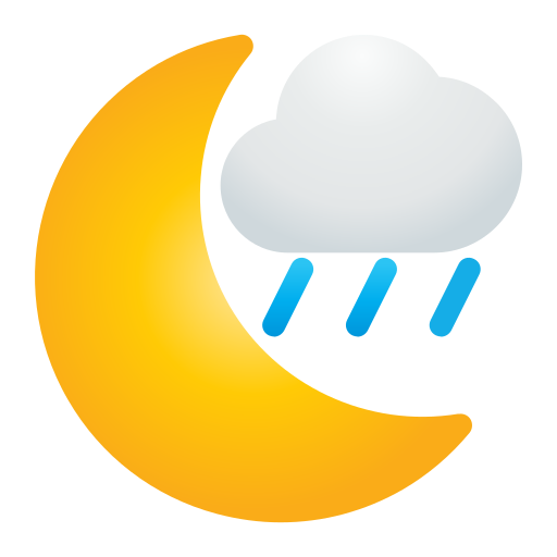 noche de lluvia icono gratis