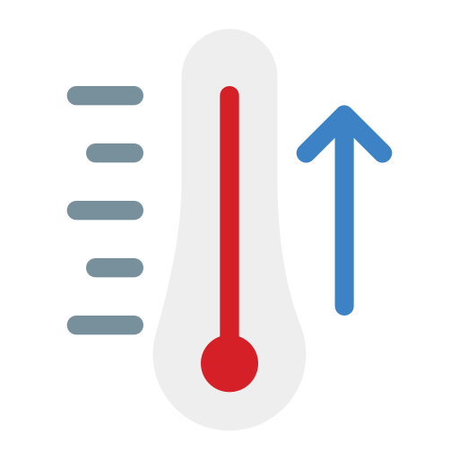 temperatura alta icono gratis