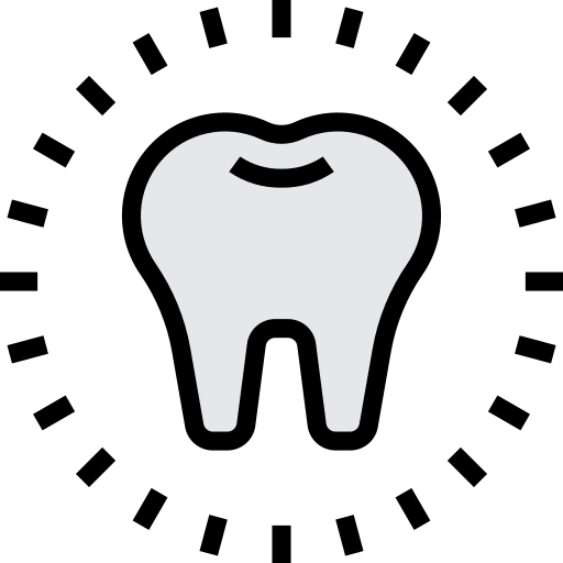 Blanqueamiento de dientes icono gratis