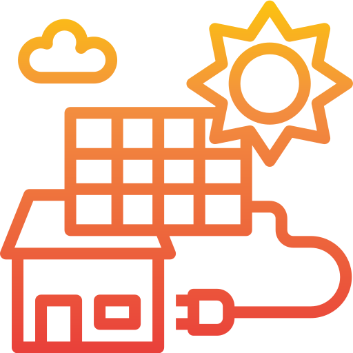 Energia solar grátis ícone