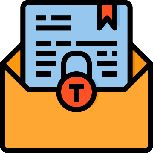 Email confidencial icono gratis