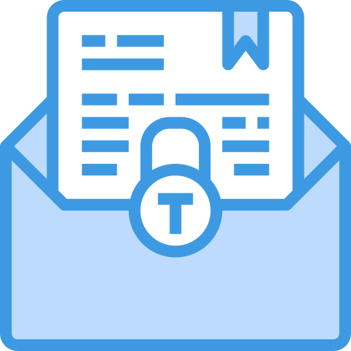 Email confidencial icono gratis