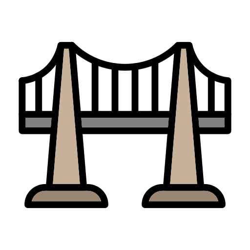 construyendo puente icono gratis