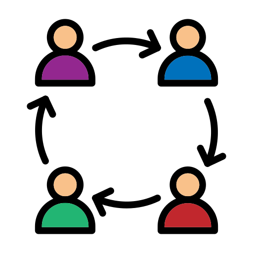 Team collaboration free icon