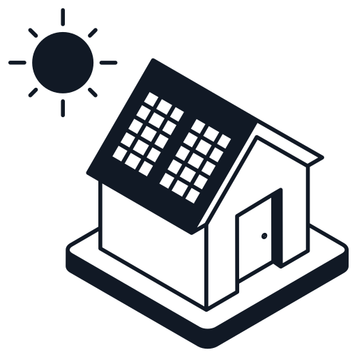 casa solar icono gratis