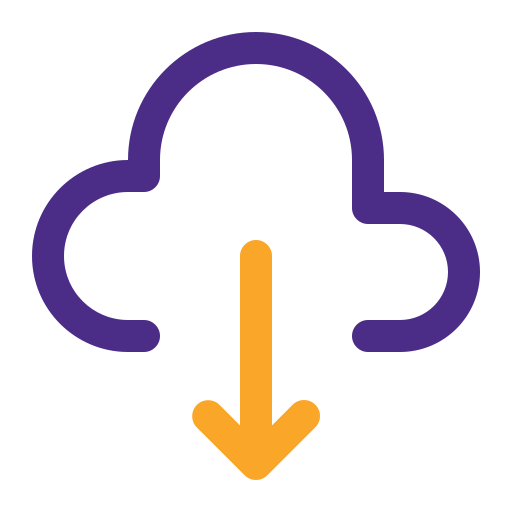 descarga en la nube icono gratis