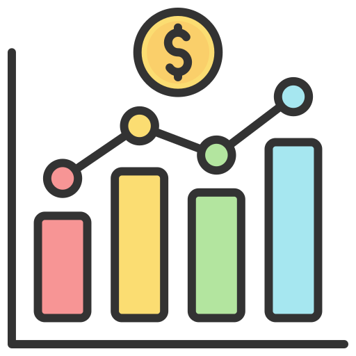 crecimiento del mercado icono gratis