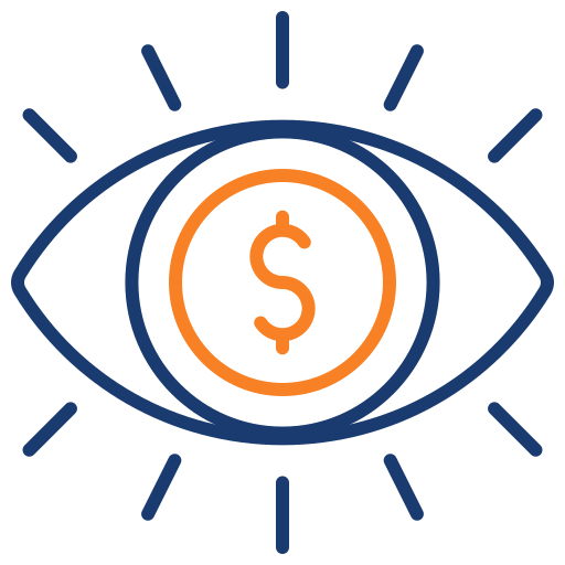 visión empresarial icono gratis