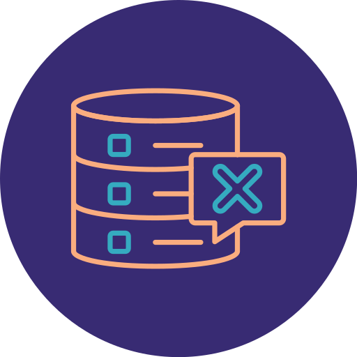 eliminar base de datos icono gratis