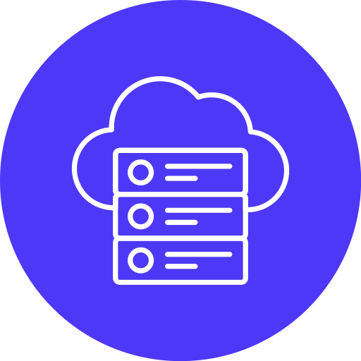 base de datos en la nube icono gratis