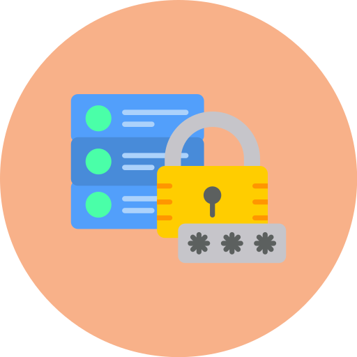seguridad de la base de datos icono gratis