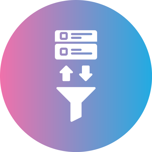 filtro de base de datos icono gratis