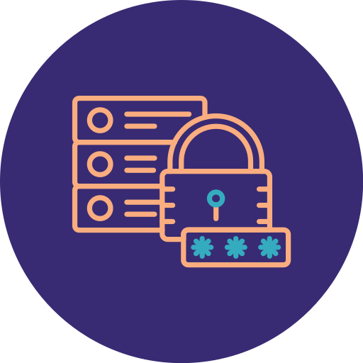 seguridad de la base de datos icono gratis