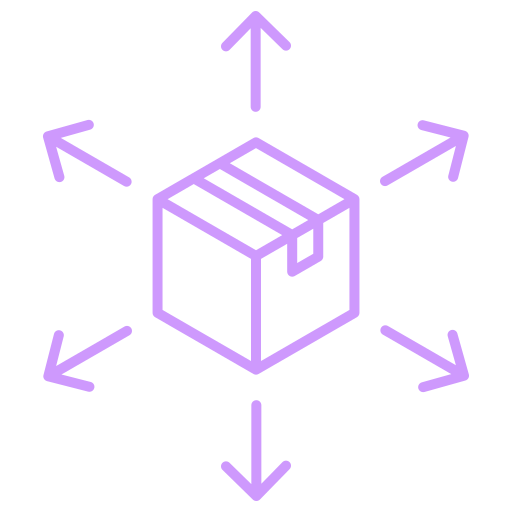 distribución icono gratis