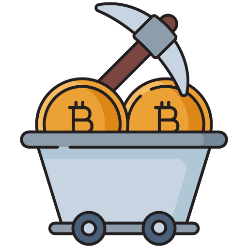 minería de bitcoin icono gratis