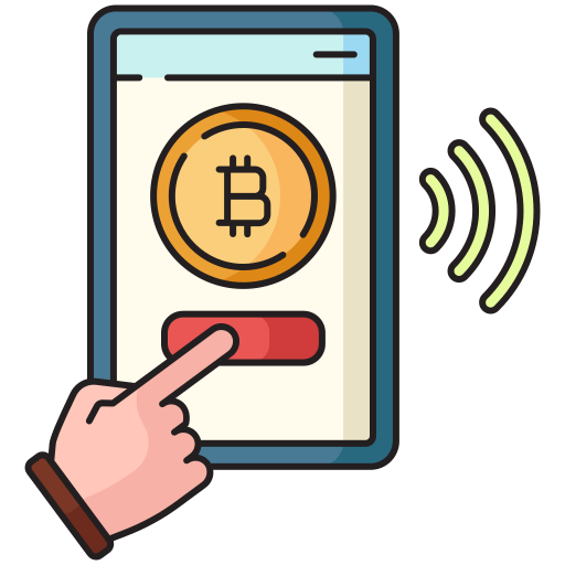 transferencia de bitcoin icono gratis