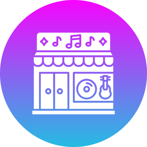 tienda de música icono gratis