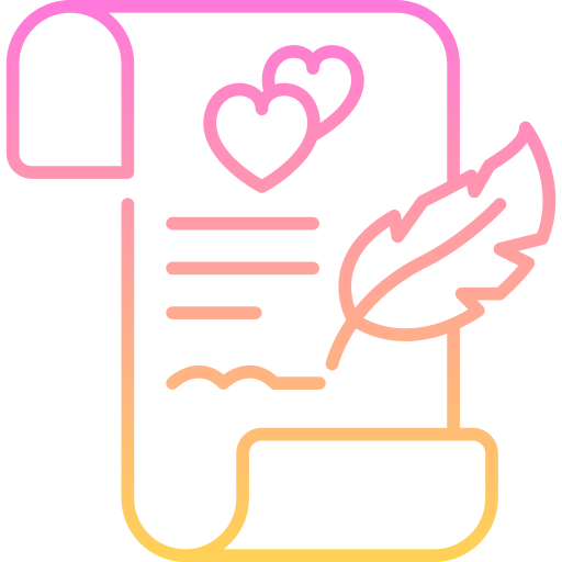 carta de amor icono gratis