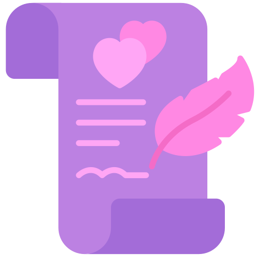 carta de amor icono gratis