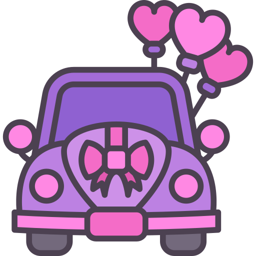 coche de bodas icono gratis