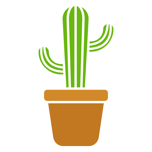 maceta de cactus icono gratis