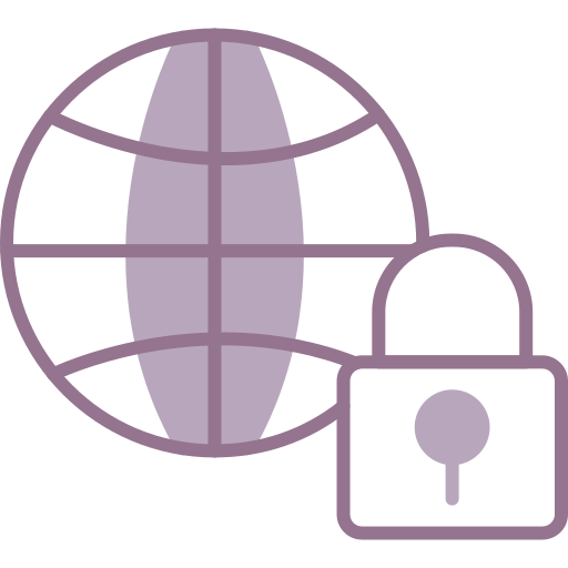 seguridad en internet icono gratis