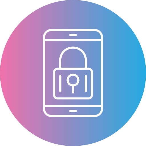 seguridad móvil icono gratis
