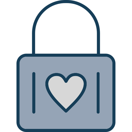 bloqueo de corazón icono gratis