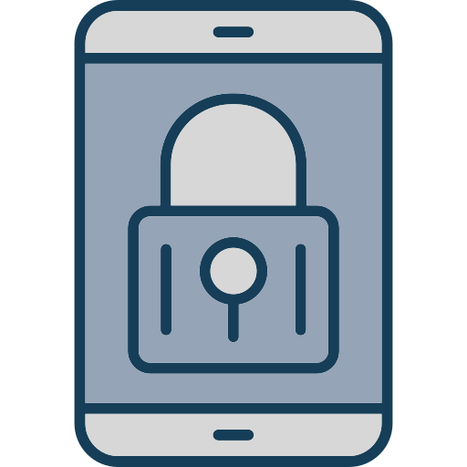 seguridad móvil icono gratis