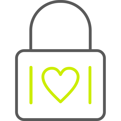 bloqueo de corazón icono gratis