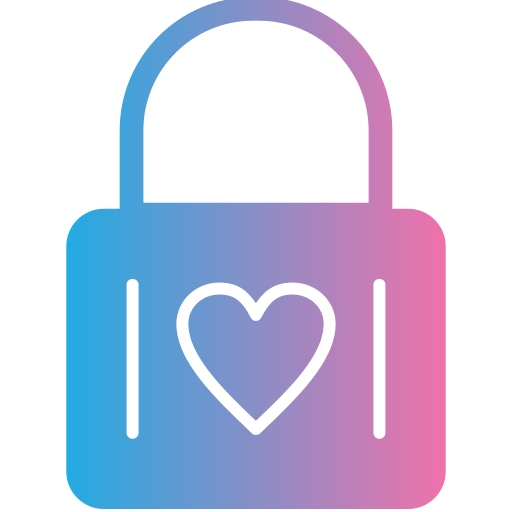 bloqueo de corazón icono gratis