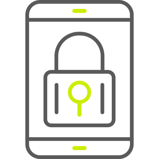 seguridad móvil icono gratis