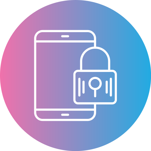 seguridad de los teléfonos inteligentes icono gratis