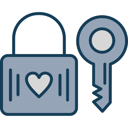 bloqueo de corazón icono gratis