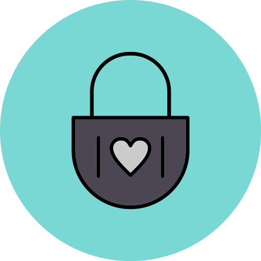 bloqueo de corazón icono gratis