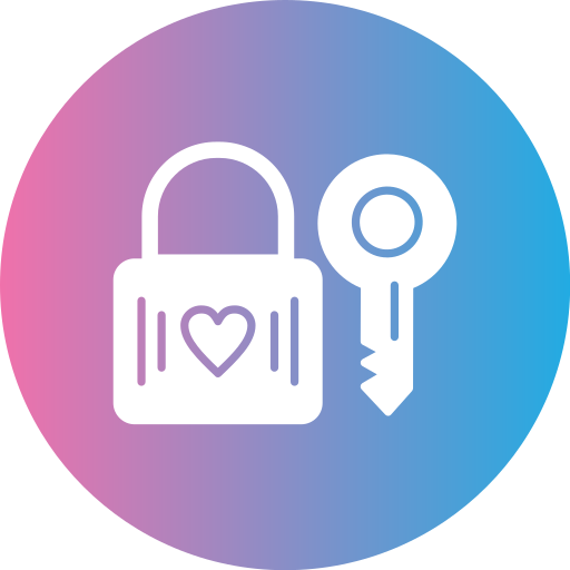 bloqueo de corazón icono gratis