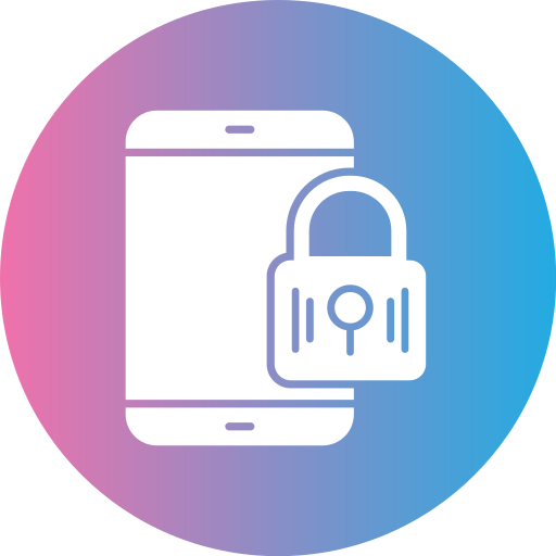 seguridad de los teléfonos inteligentes icono gratis
