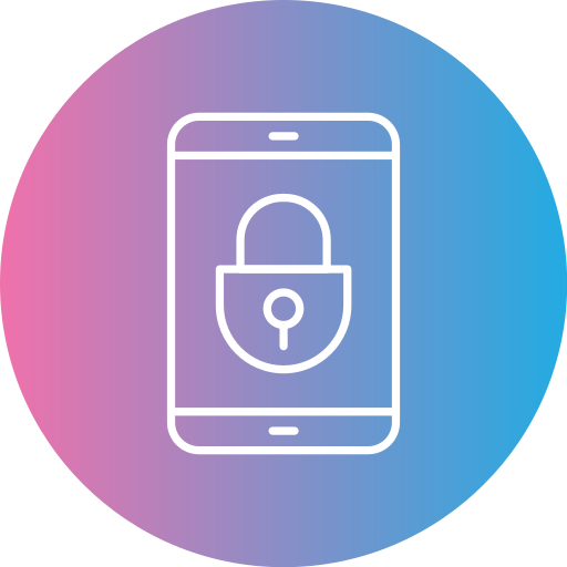 seguridad de los teléfonos inteligentes icono gratis