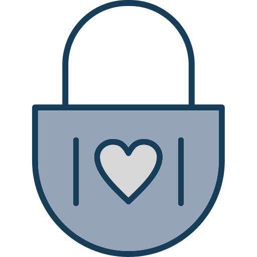 bloqueo de corazón icono gratis