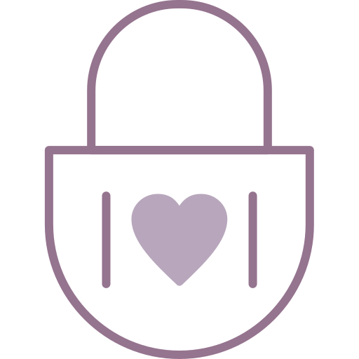 bloqueo de corazón icono gratis