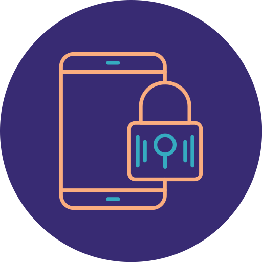 seguridad de los teléfonos inteligentes icono gratis