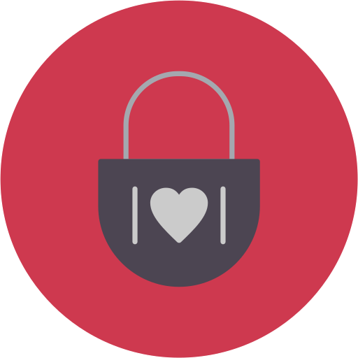 bloqueo de corazón icono gratis