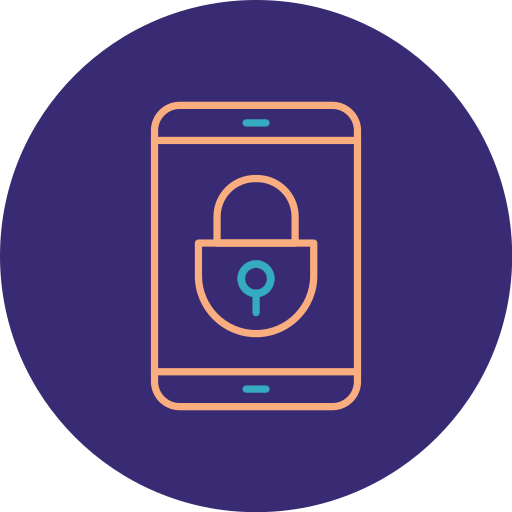 seguridad de los teléfonos inteligentes icono gratis