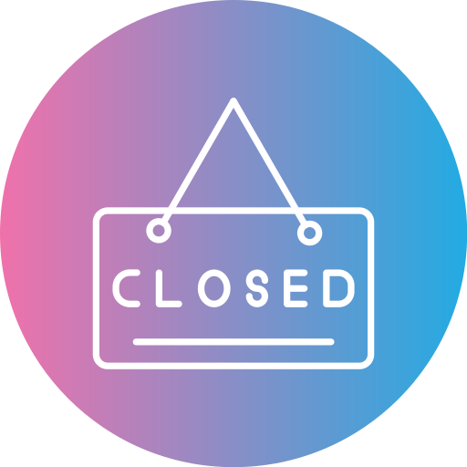 Closed sign free icon