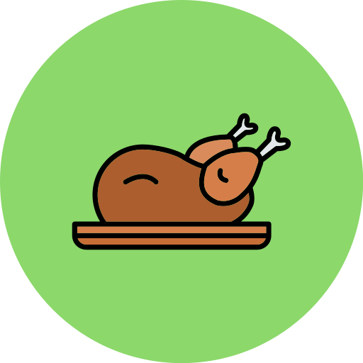 poulet rôti Icône gratuit