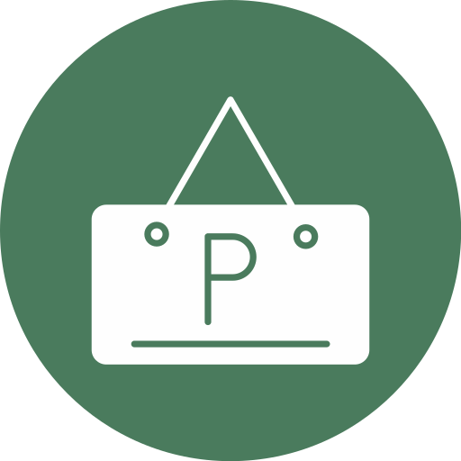 Parking sign free icon