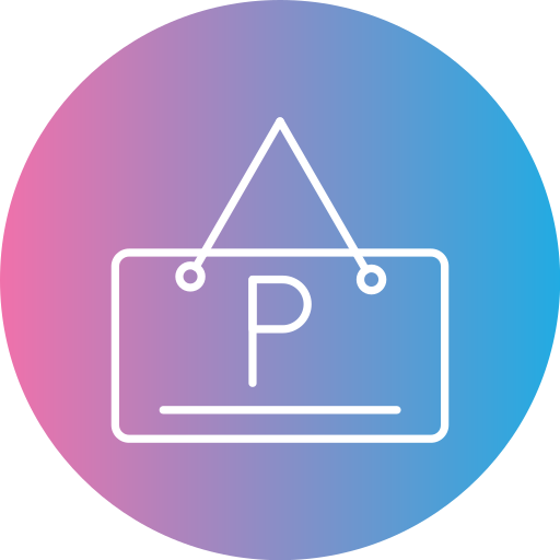 Parking sign free icon