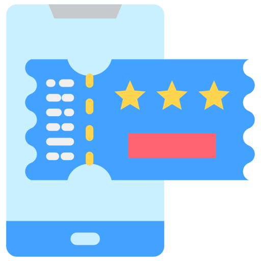 billete online icono gratis