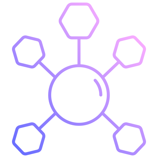 estructura molecular icono gratis